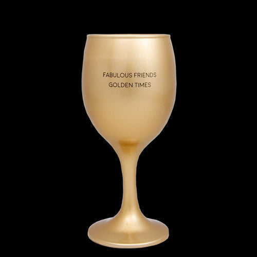 SOJAKAARS WIJNGLAS goud - FABULOUS FRIENDS