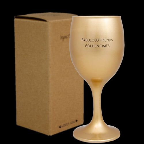 SOJAKAARS WIJNGLAS goud - FABULOUS FRIENDS