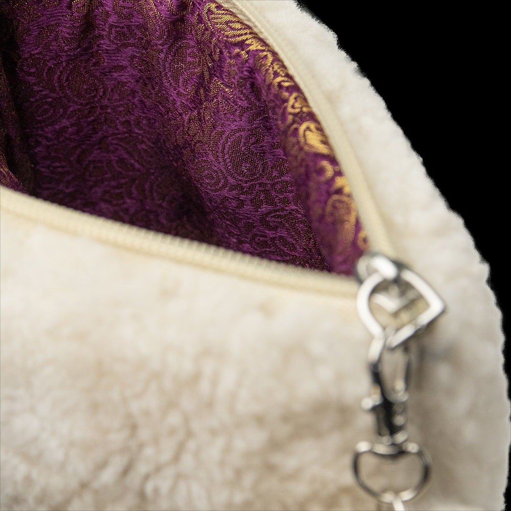 Schaap wit etui-make-up tas 18cm