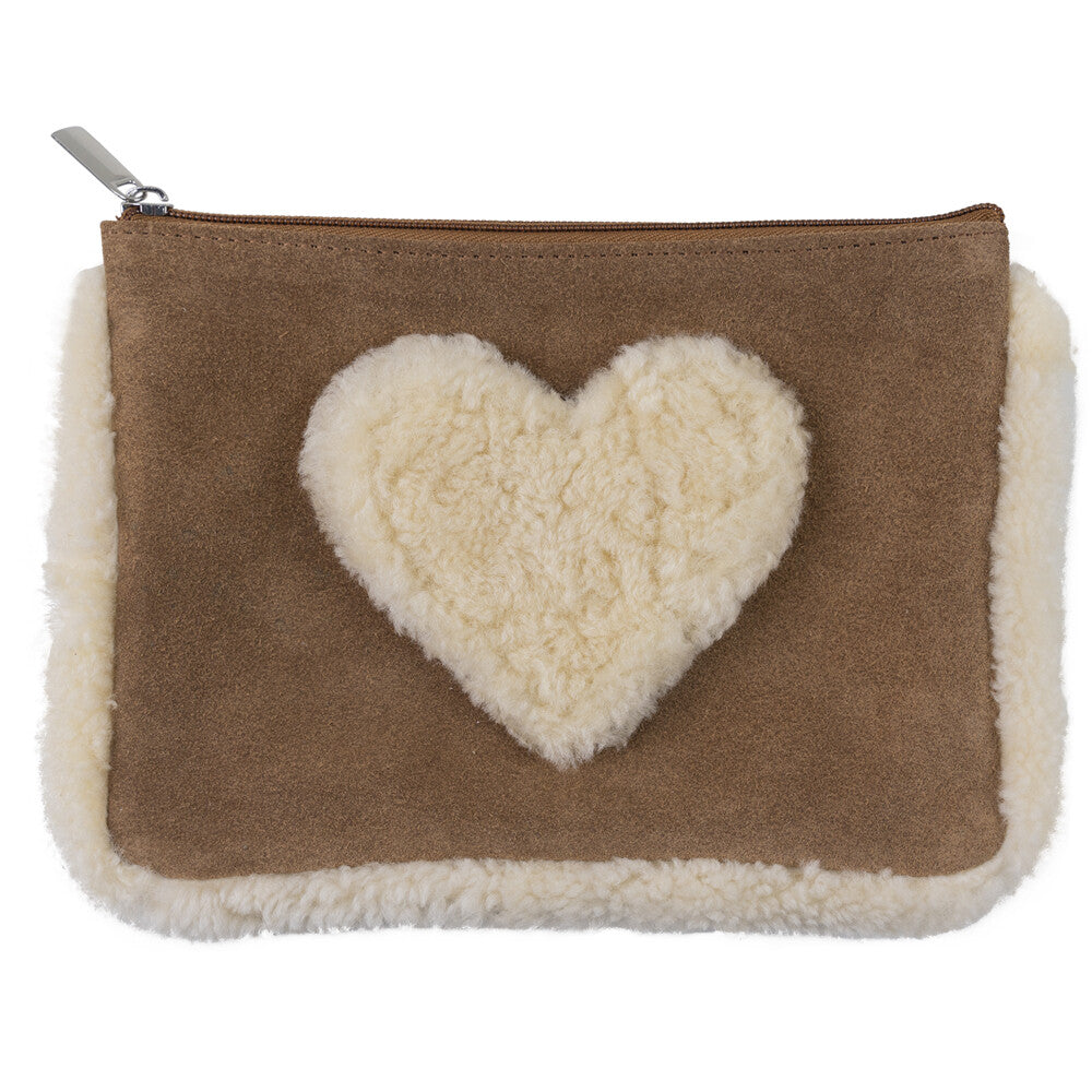 Schaap wit bruin etui-make-up tas