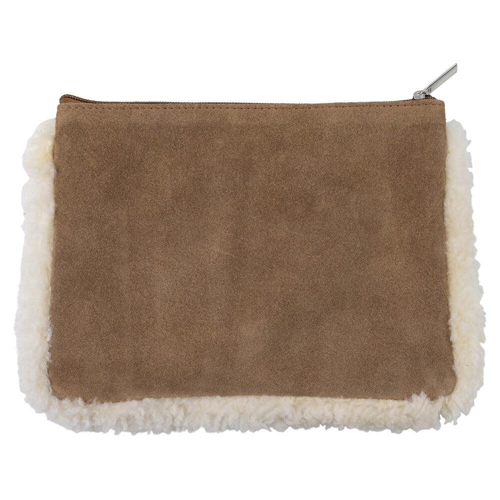 Schaap wit bruin etui-make-up tas