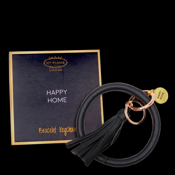 My Flame - Sleutelhanger Happy Home zwart