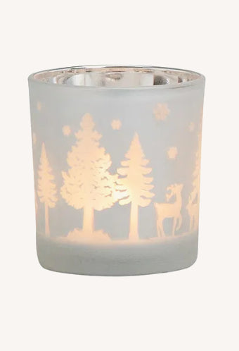 Windlicht X-mas Glas 7x8x7 cm