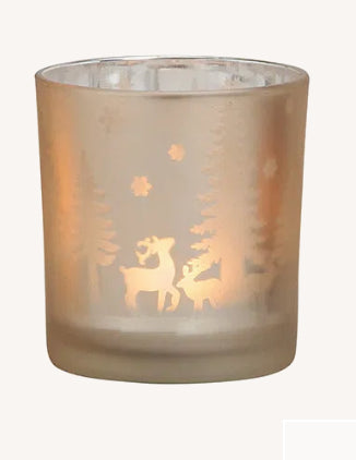 Windlicht X-mas Glas 7x8x7 cm