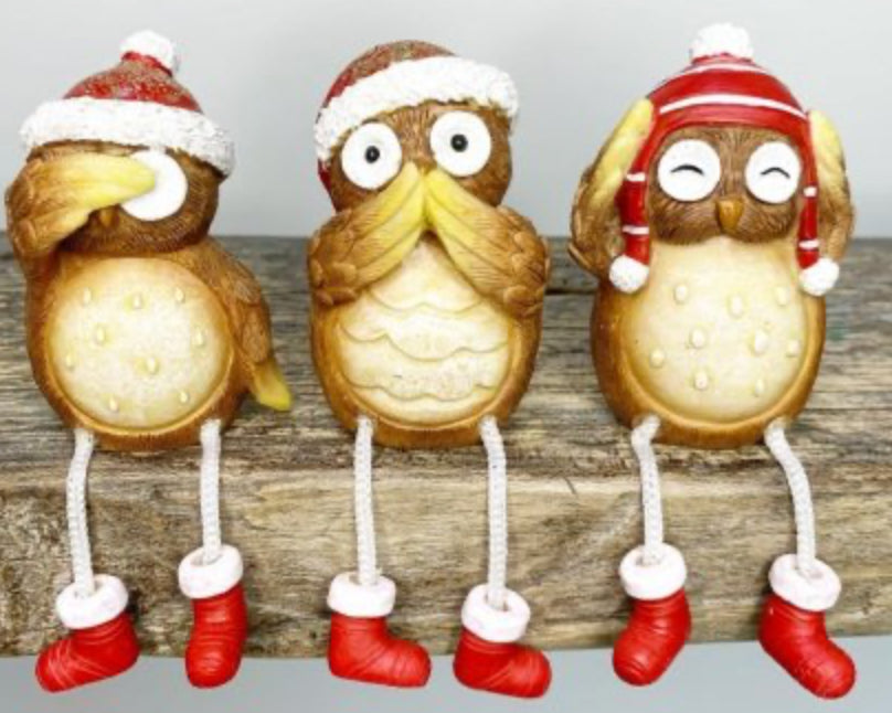 Naturel Nordic Uiltjes sitters set van 3