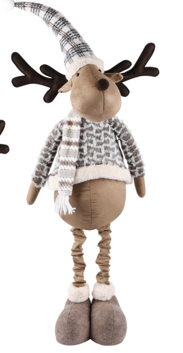 Rudolf uitrekbaar bruin/beige textiel 22x17x91 cm