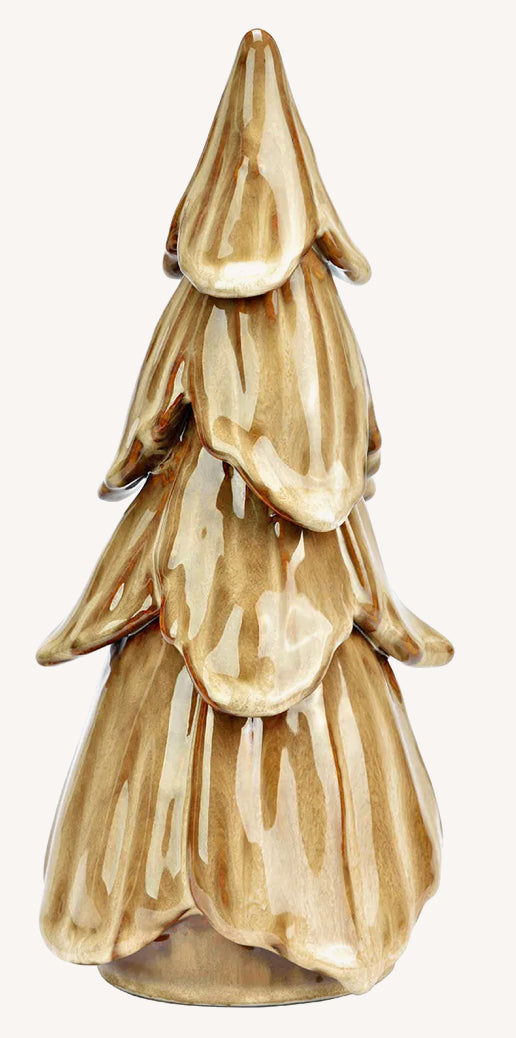 Keramische Kerstboom bruin 11x25x11cm