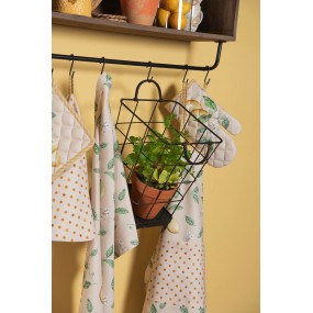 Theedoek Ø 80 cm Beige Geel Citroenen