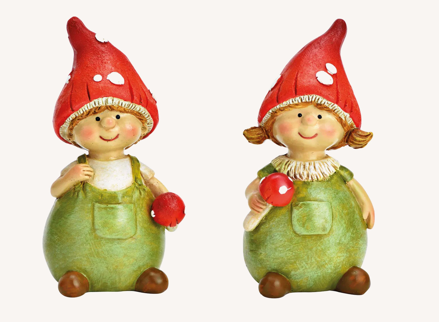 Kaboutermeisje & jongen set van 2/ 5x11x5 cm
