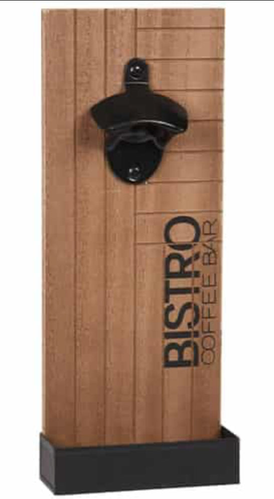 Fles opener hout Bistro