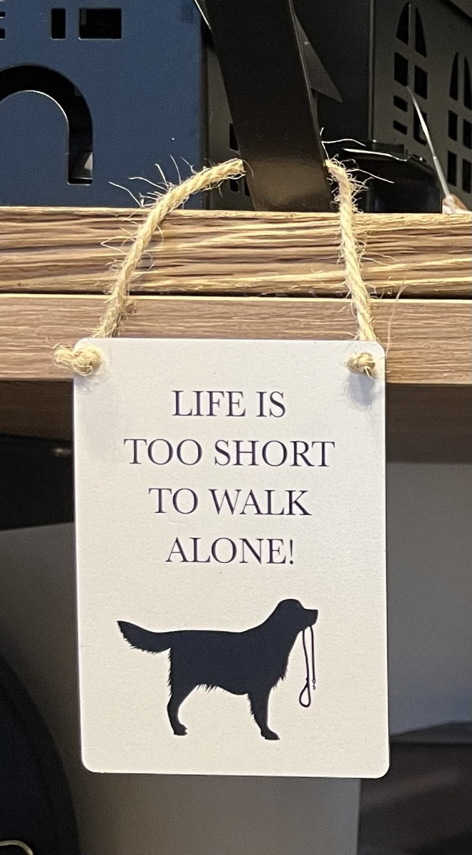 Mini Metalen HangBordje 9 cm