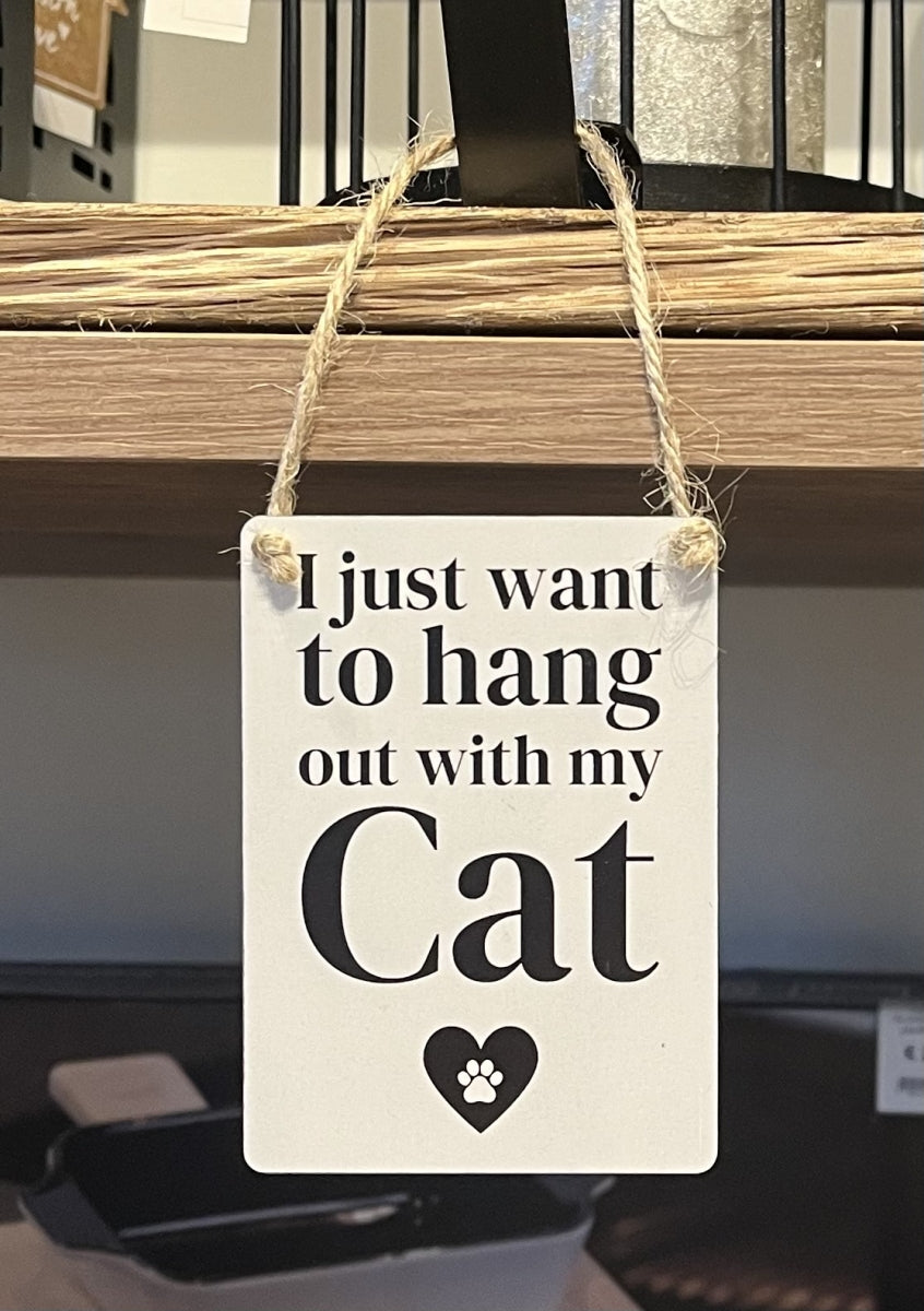 Mini Metalen HangBordje 9 cm