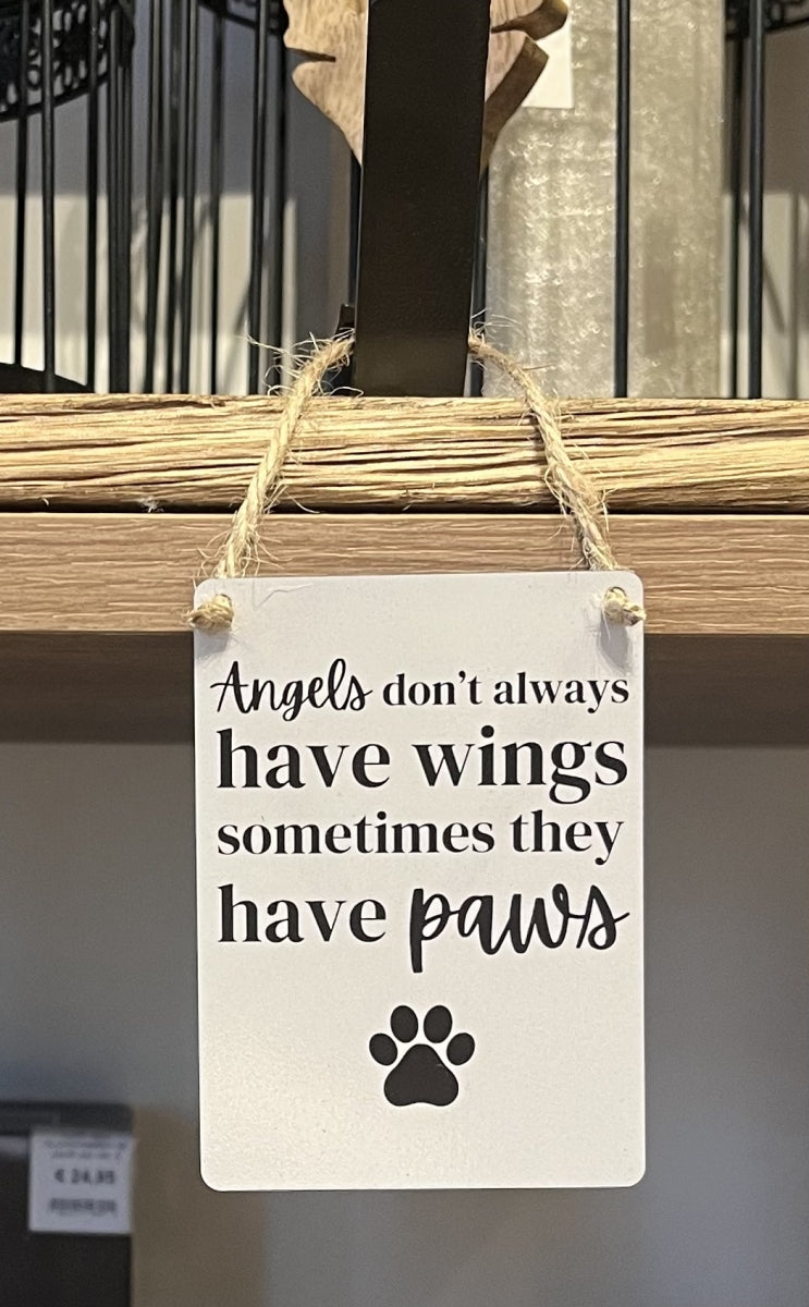 Mini Metalen HangBordje 9 cm