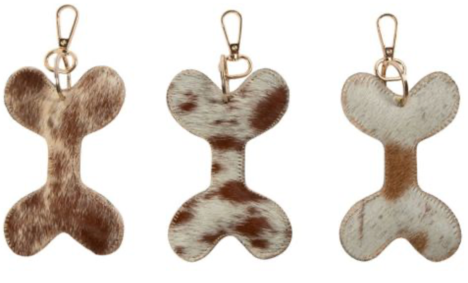 Sleutelhanger bot bruin/wit 10 cm