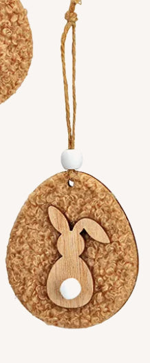 Hanger Ei Konijn textiel H7 cm