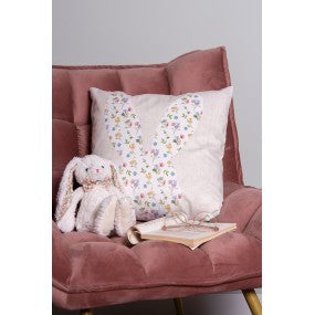 Sierkussen Pasen bloemen 45x45 cm polyester