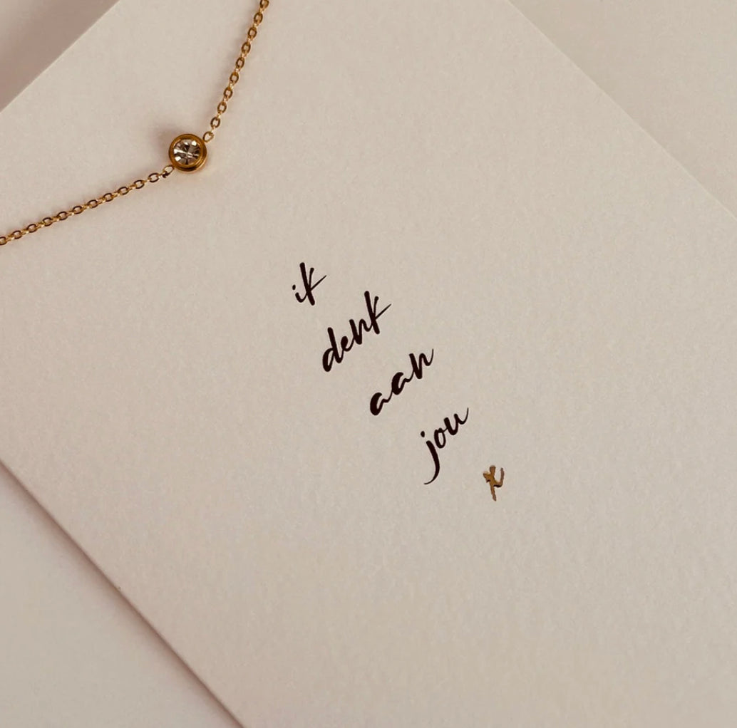 Sieradenkaart Armband Ik denk aan jou X