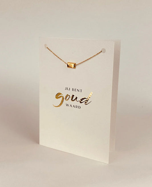 Sieradenkaart Armband Jij bent Goud waard
