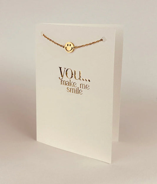 Sieradenkaart Armband you make me smile