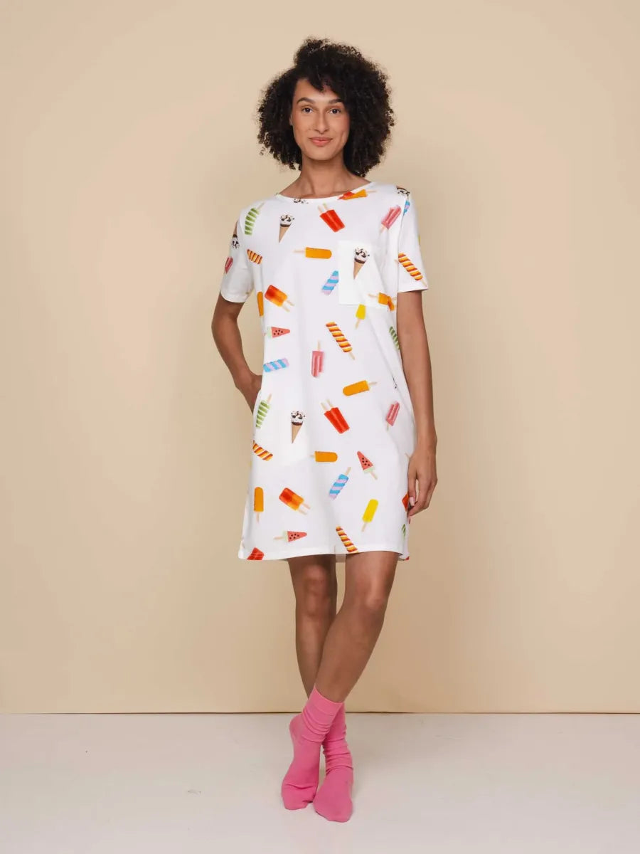 Popsicles T-Shirt Dress Women