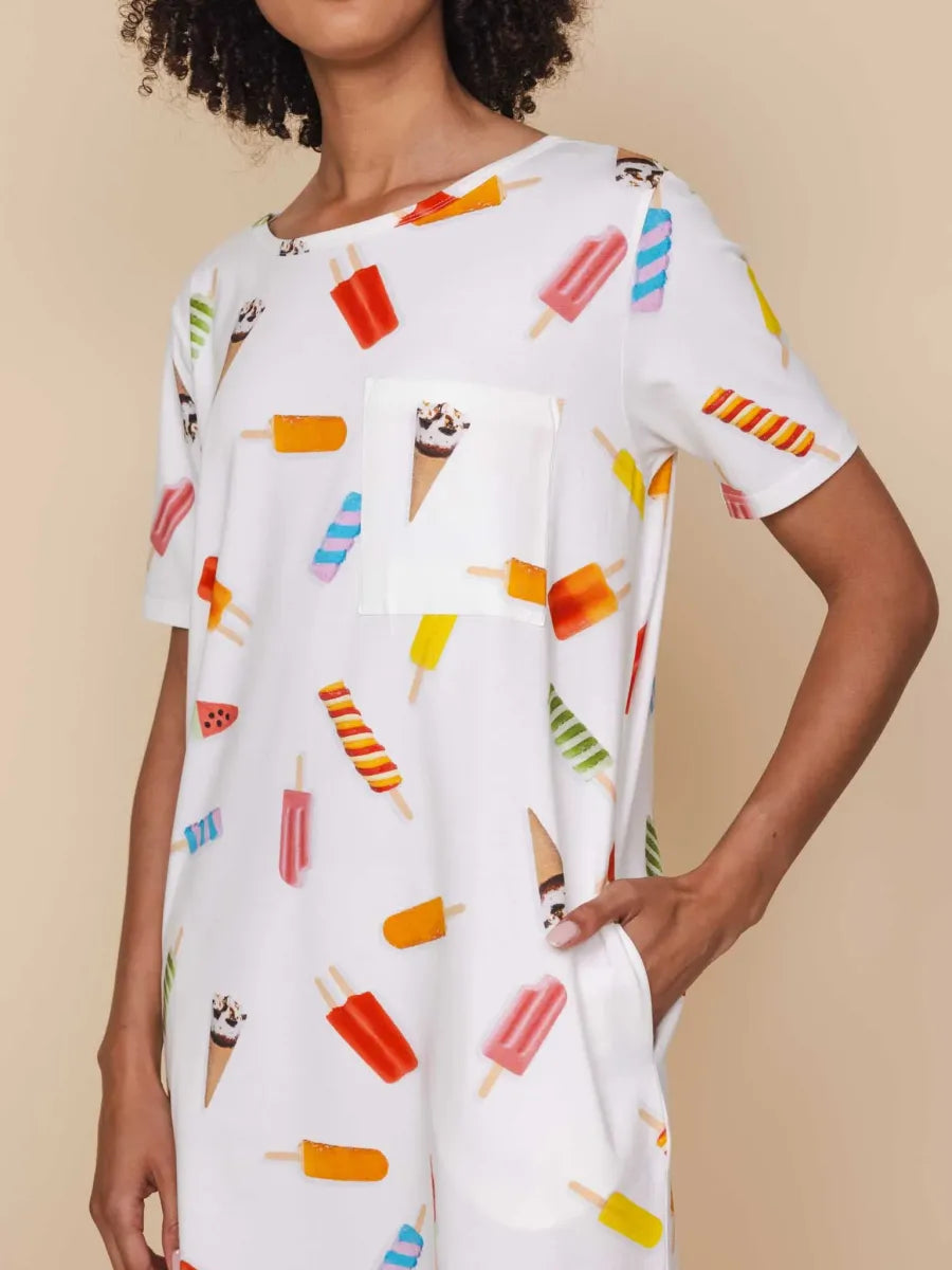 Popsicles T-Shirt Dress Women