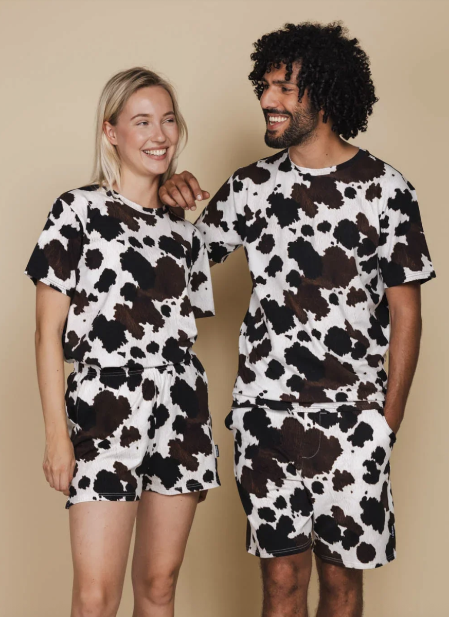 Cow T-Shirt & Shorts set Dames
