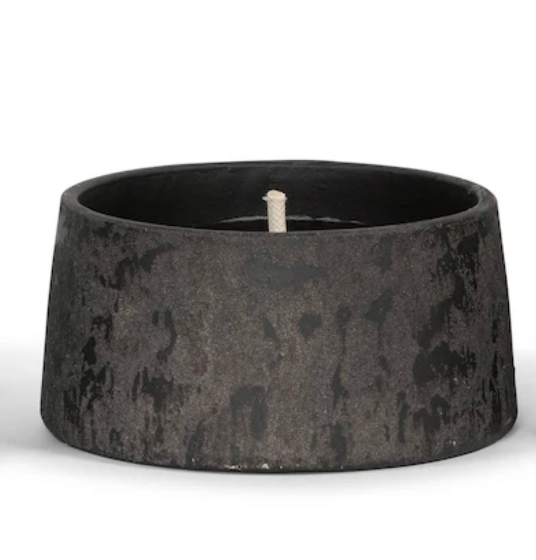 Buitenkaars Rude Black Terracotta Ø 23x11cm