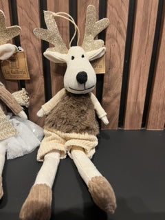 Eland hangend beige/bruin meisje 30 cm