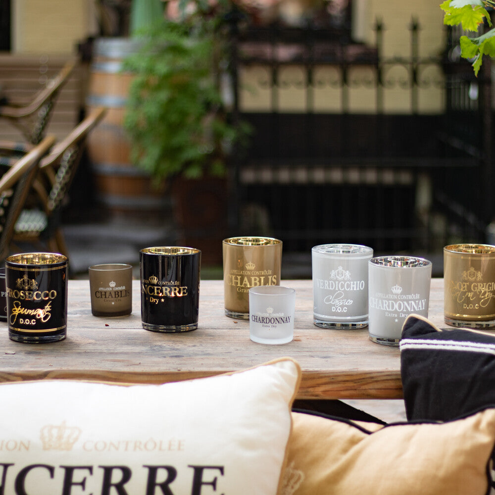 Windlicht Pinot Grigio Taupe Medium 12 cm