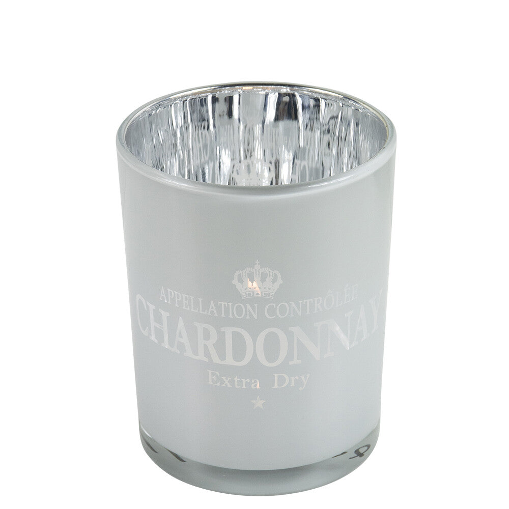 Windlicht Chardonnay wit Medium 12 cm
