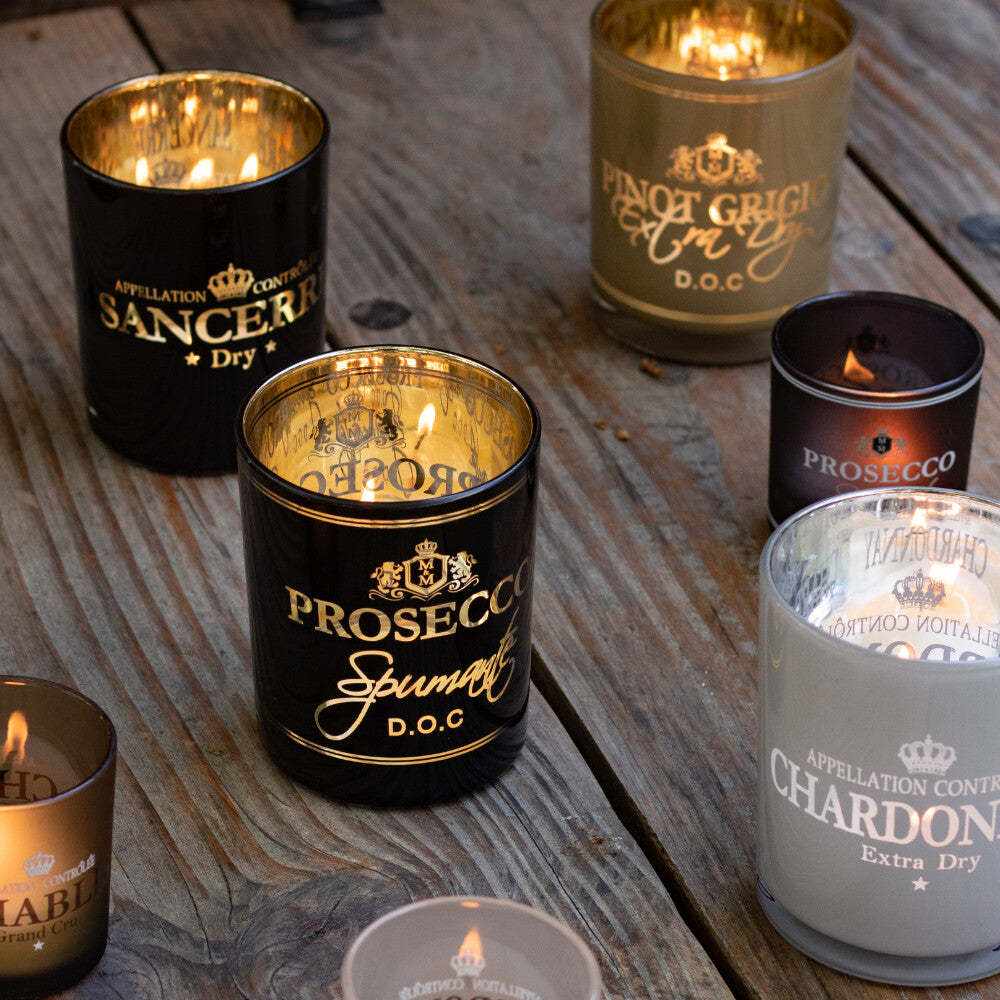 Windlicht Prosecco zwart Small 8 cm