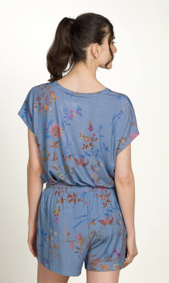 Tatum Korte Top Bodhi Flower Blauw