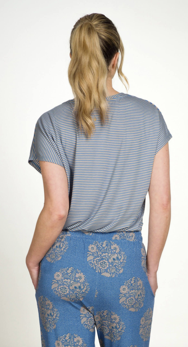 Tatum Top Korte Mouw Little Sumo Blauw