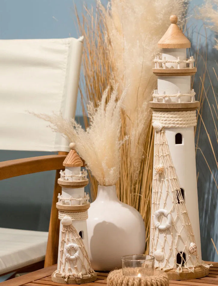 Houten Vuurtoren wit klein