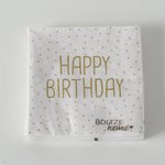 Boltze - Servetten HAPPY BIRTHDAY goud