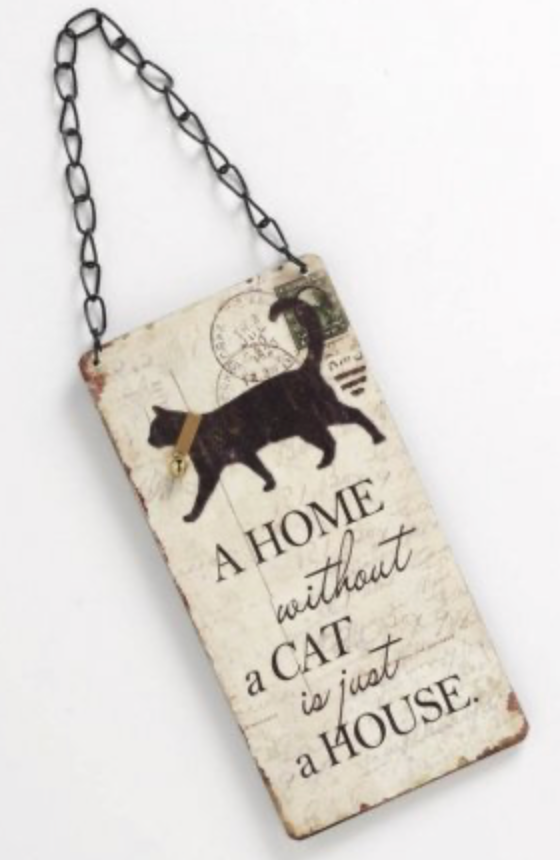 Houten HangBord met tekst CAT