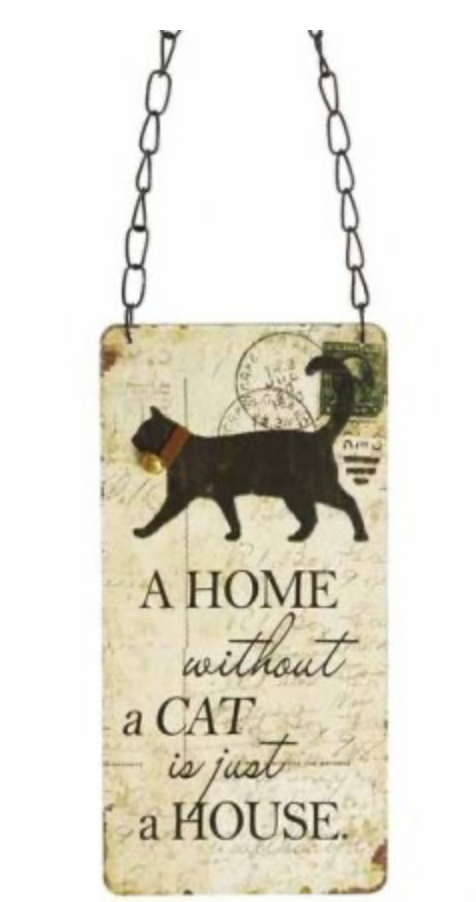Houten HangBord met tekst CAT