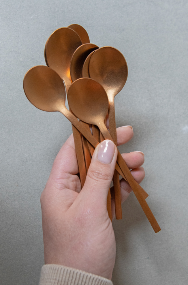 Leeff 4 lepeltjes rose goud Charlotte