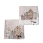 Boltze - Servetten Houses Wit Beige