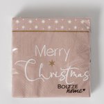 Boltze - Servetten Grace Roze Merry Christmas