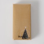 Boltze - Servetten Tanala - Beige met zwarte kerstboom