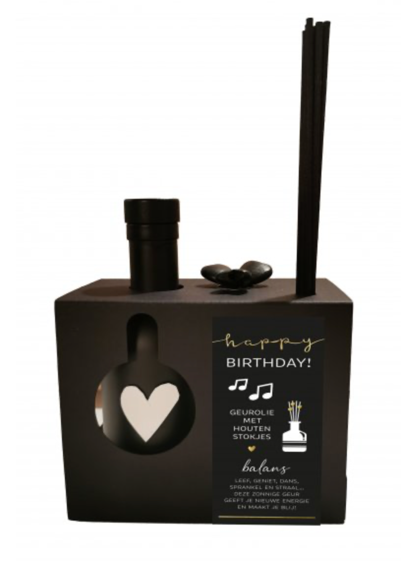Geurolie houten stokjes black