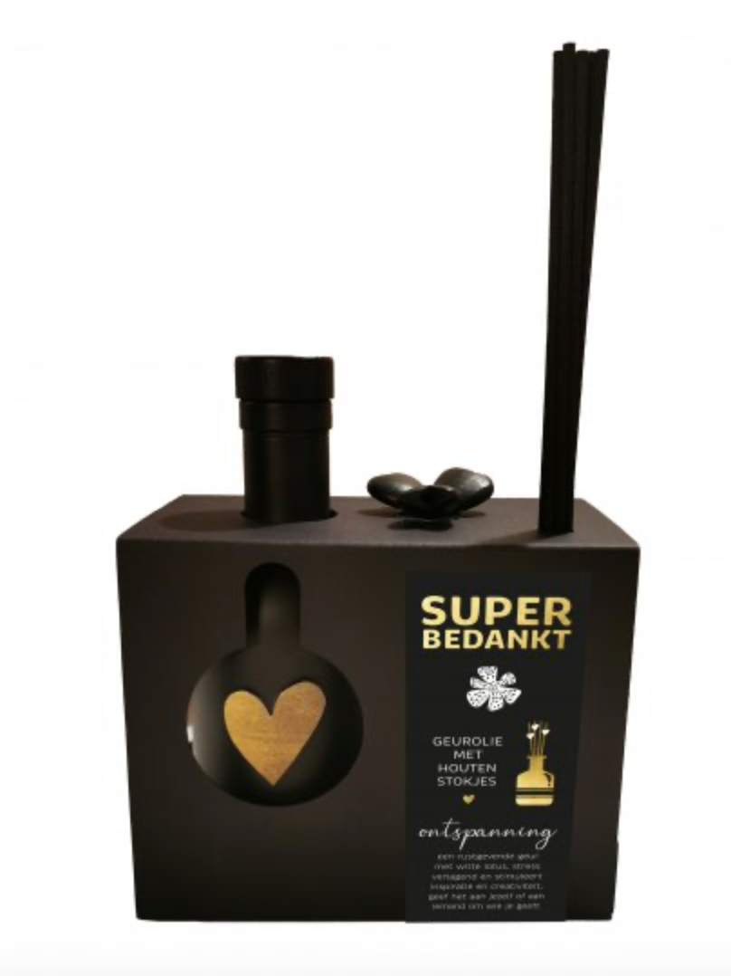 Geurolie houten stokjes black