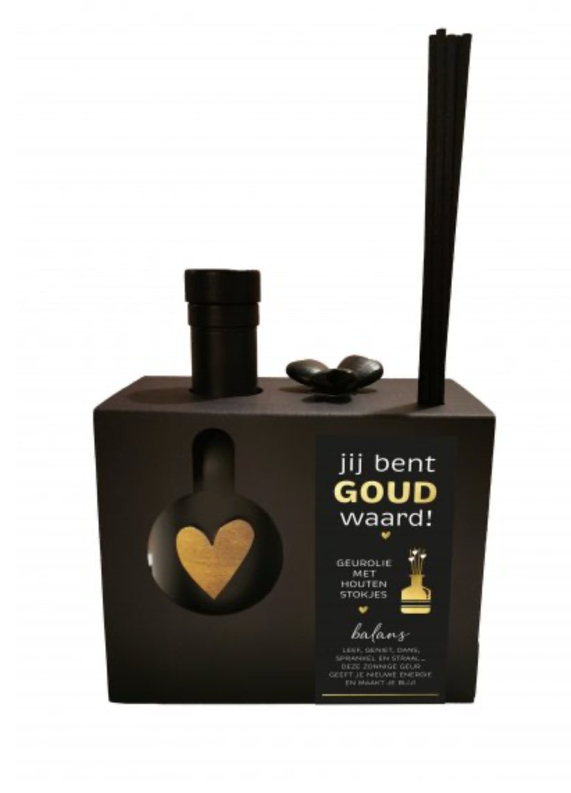 Geurolie houten stokjes black