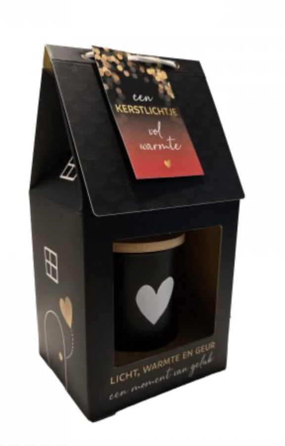 KaarsHuisje Feestdagen Black