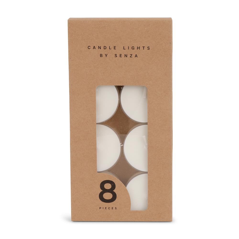 Senza Set van 8 Theelichtjes in Kraft Box