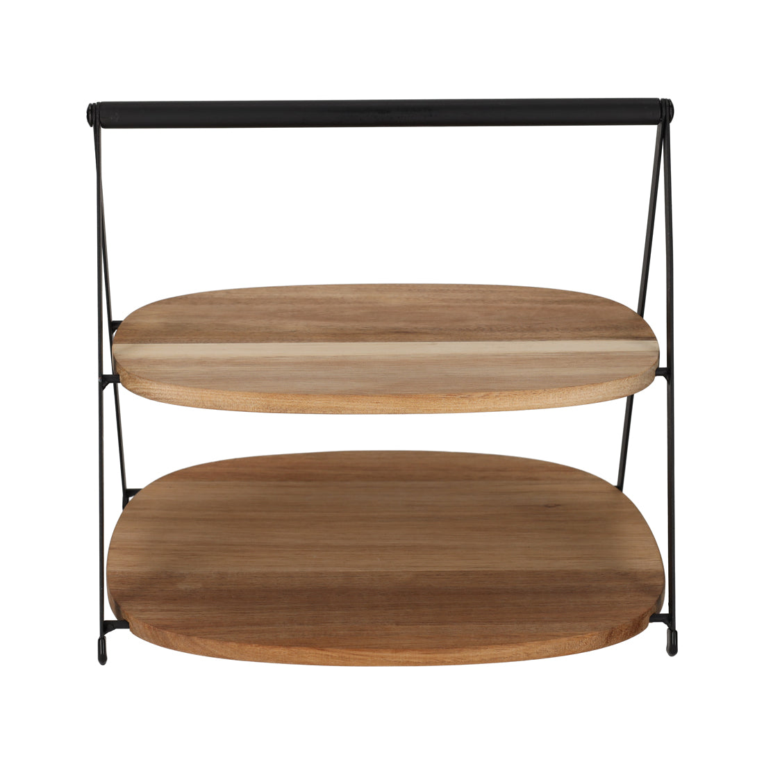 Jens Living Etagere Linn Bamboe en metaal Tweelaags