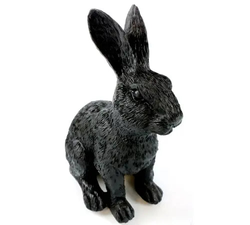 Konijn Bunny Zwart Polystone 11x8x16cm