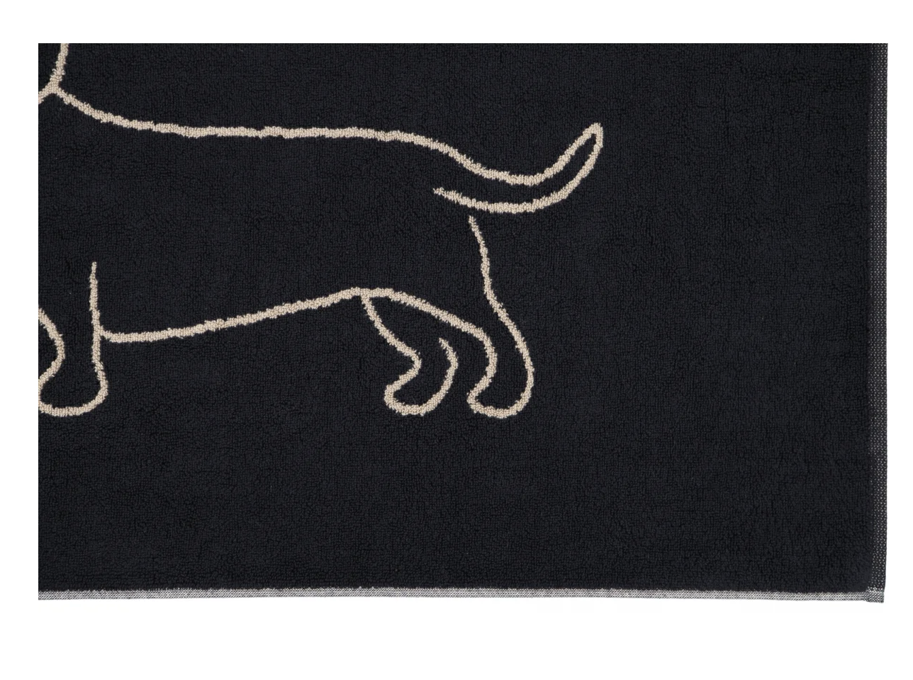 Badmat 50/80 We love Dogs 1 teckel zwart/beige