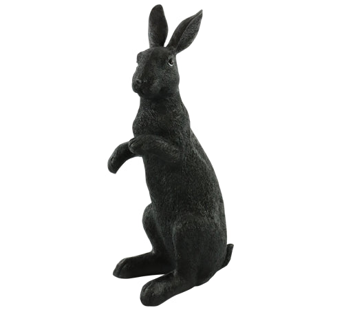 Konijn Bunny Zwart Polystone 22x15x46cm